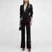 Women's Clothing star temperament colorful sequins one button suit trousers suit two piece suit_voghion.com