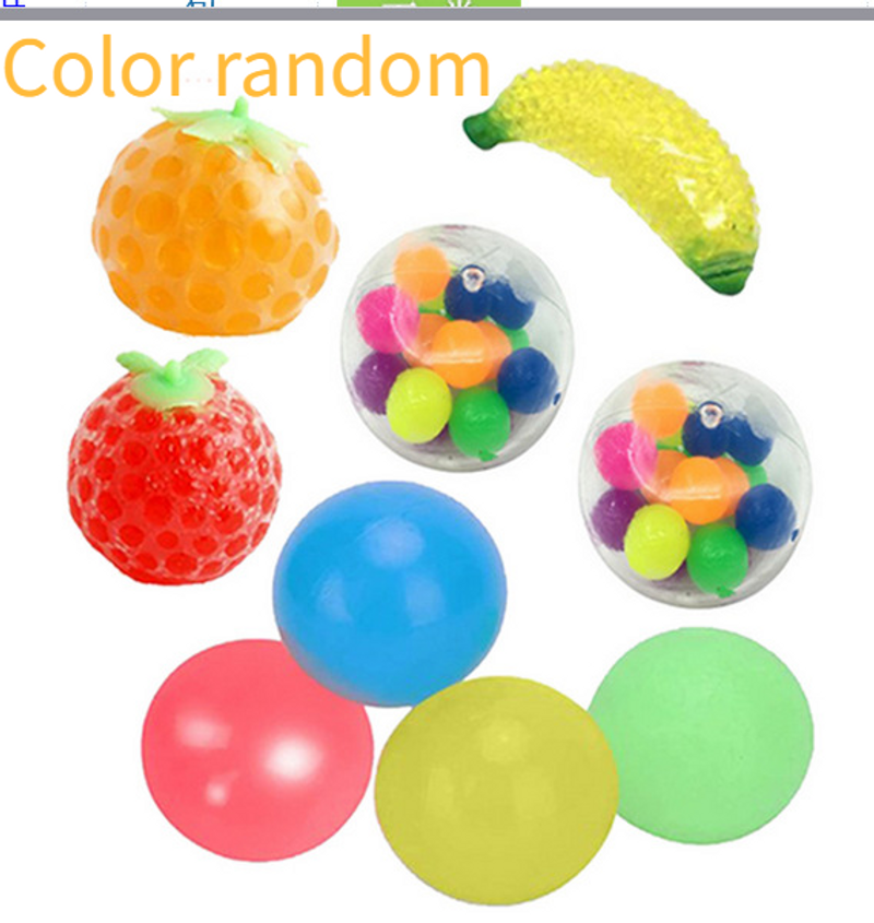 Release And Stress Relief Toy Set: Squeeze Bean, Versatile Magic Ruler, Woven Net, Unicorn Face, Rope_voghion.com