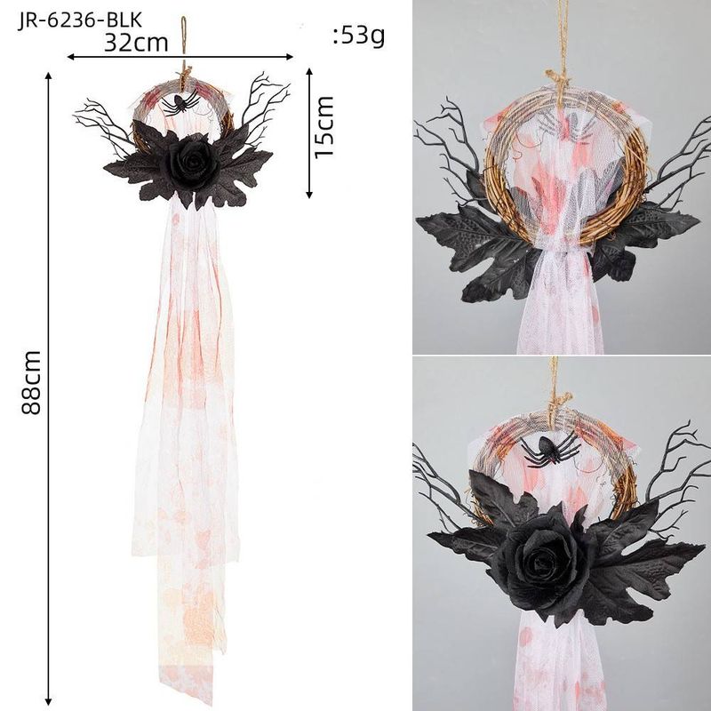Halloween Hanging Decorations: Black Spider Ghost Pumpkin, Holiday Costumes, Haunted House Decoration Props, Wall Hangings_voghion.com