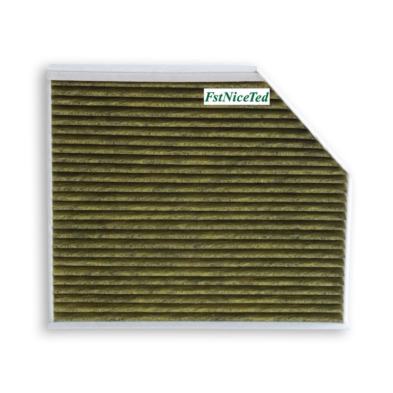 (1 pieza) Filtro de aire acondicionado no tejido de carbón activado amarillo apto para Audi A4L Macan reemplaza 8K0819439A_voghion.com