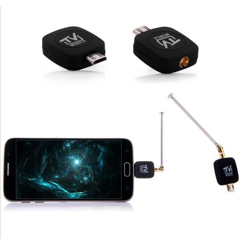 Micro USB DVB-T Tuner TV Receiver Dongle/Antenne DVB T HD Digital Mobile TV HDTV Satelliten-Receiver für Android-Handy_voghion.com