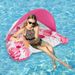 Inflatable Floating Sunshade Lounger - Leaf Design Pool Float With Cup Holder & Uv Protection (PVC 150cm Quick-Dry For Beach/Lake)_voghion.com