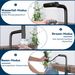 Glitzerlife Wasserhahn Küche Küchenarmatur Ausziehbar - Mischbatterie Mit Brause Spültischarmatur 360° Drehbar Edelstahl Mit 3 Strahlarten Gebürsteter Schwarz_voghion.com