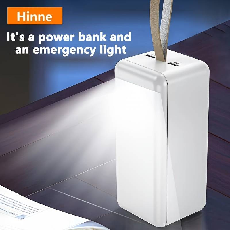 30000mAh Portable Power Bank, Mobile Phone Battery Pack With 22W Fast Charger, LED Power Display/camping Light/USB/Type-C Interface_voghion.com