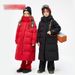Premium Kids' Long Down Jacket With Hood - Ultra-Warm Winter Coat For Boys & Girls - Soft Duck Feather Filling, Water-Resistant Polyester_voghion.com