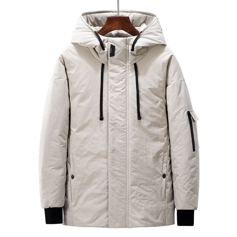 Neue koreanische Version eines locker sitzenden, lässigen Kapuzenmantels für Paare, dicker Wintermantel für Damen und Herren, leicht und warm mit Daunenfüllung._voghion.com