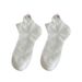 Cotton Thin Ballet Style Short Socks Embroidered Bow Children's Summer Socks_voghion.com