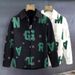 Men's Clothing New spring and autumn letter print long sleeved shirts for men and women all match loose casual shirt jacket trendy inch clothes_voghion.com