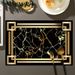Set de table moderne en similicuir – Motif marbre noir, doré et blanc – Sets de table antidérapants et résistants à la chaleur pour la salle à manger et la décoration_voghion.com