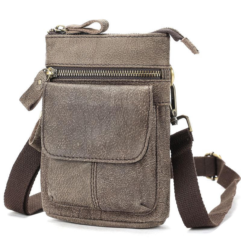 Marant Sac bandoulière en cuir véritable pour homme, mini sac à bandoulière haut de gamme, sac en cuir de vache, petit sac à bandoulière suspendu_voghion.com