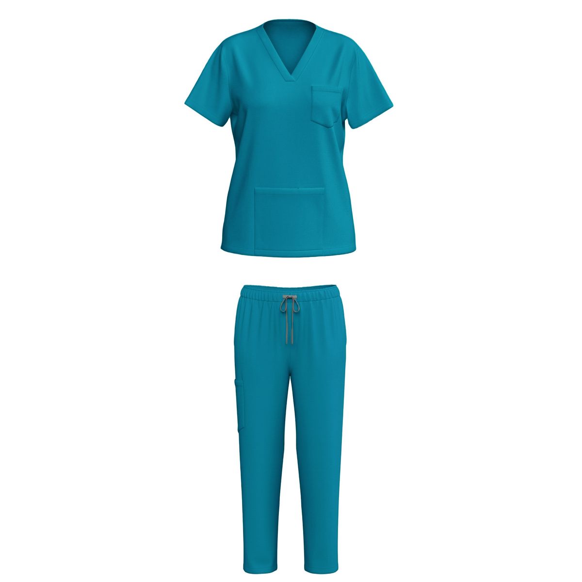 Dammekleeder Handwäsche Schnelldréchnend Infirmièrekleeder Kuerzärmlech Handwäsche_voghion.com