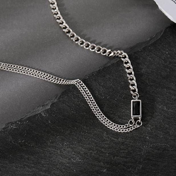 New Box Necklace Female Xia Xiaozhong Clavicle Hip-hop Tide Personality Simple Luxury Joker Necklace_voghion.com