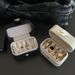 Mini Portable Small Jewelry Storage Bag Travel Simple Leather Ring Necklace Earrings Storage Box Organizer Display Gift Box_voghion.com