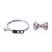 Collier pour chat en coton avec nœud papillon et clochette Tanpopo_voghion.com