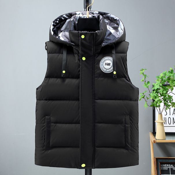"Men's Quilted Vest – Warm Polyester Puffer Sleeveless Jacket (4 Colors, 7 Sizes)"_voghion.com