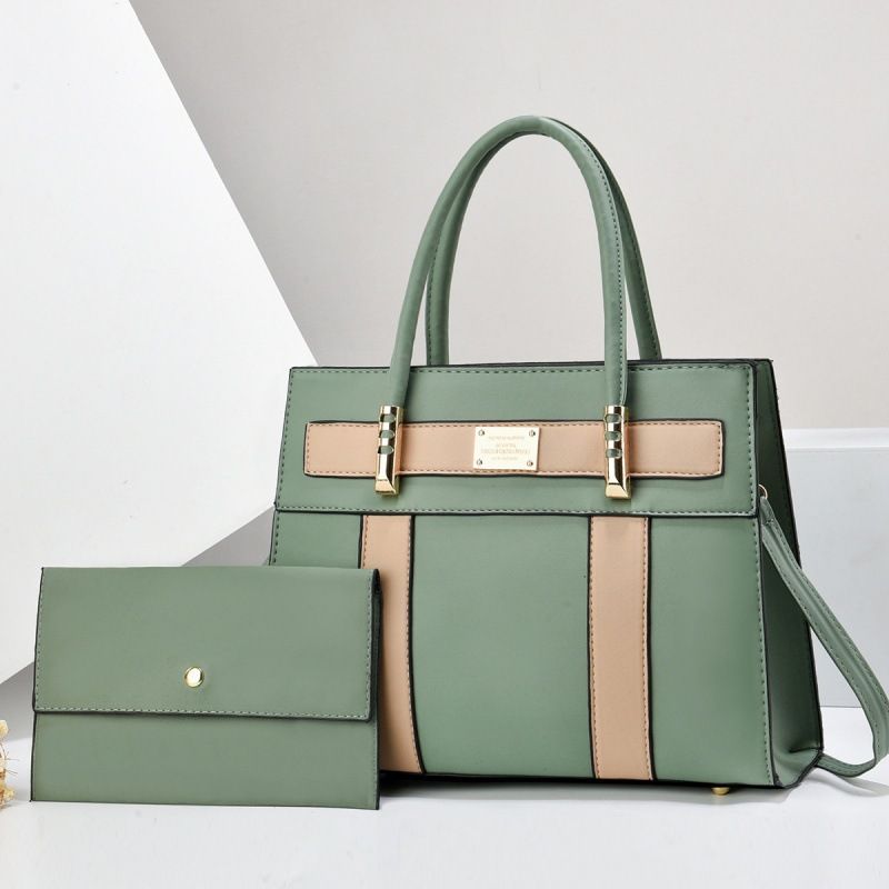 Handbag Set For Women Splicing Color Contrast Simple Large Capacity Single Shoulder Bag Bag_voghion.com