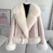 Cappotto di pelliccia sintetica di lusso da donna – Capospalla invernale alla moda con colletto in peluche, scollo a V e maniche corte_voghion.com