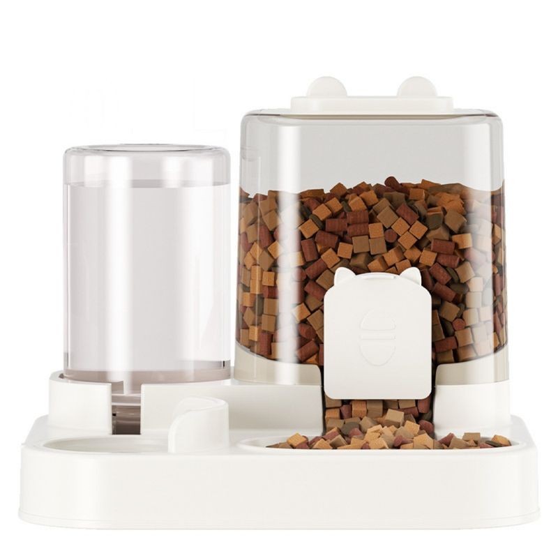 Met voerbak, automatische voerbak voor katten, automatische droog- en natscheiding, waterdispenser voor honden, grote capaciteit voerdispenser voor huisdieren_voghion.com