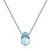Mode Echt Blau Kristall Wassertropfen Anhänger Sterg Sier Schlüsselbein Kette Halskette Für Frauen Mädchen Geschenk S-N292_voghion.com