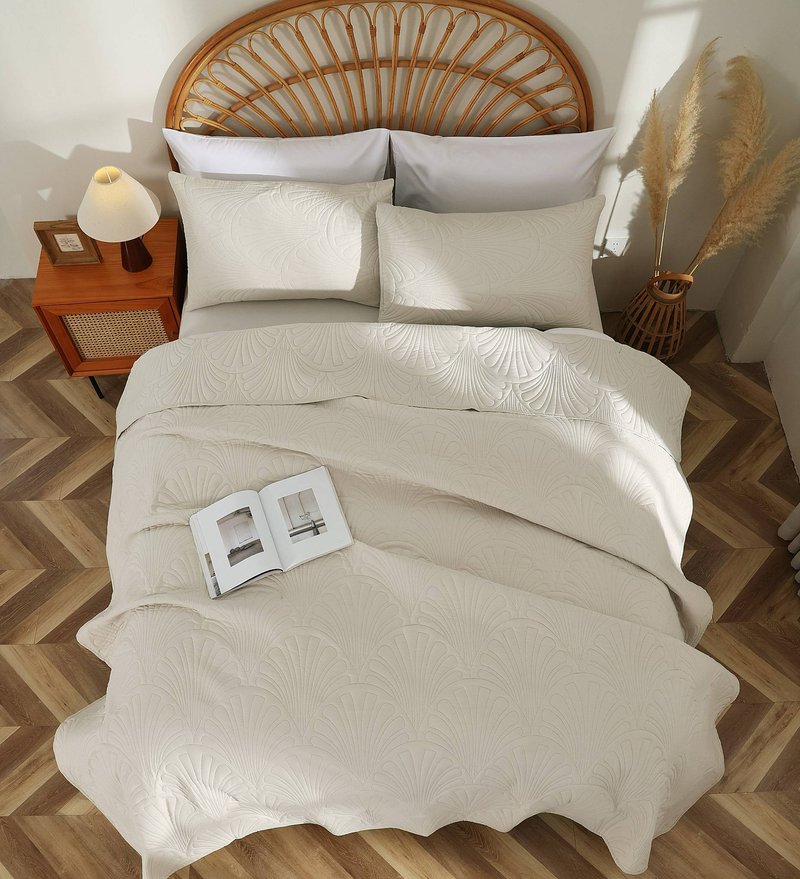 Conjunto de losangos multifacetados CG06, adequado para quartos e salas de estar (1 colcha + 2 fronhas, sem núcleo de edredom ou travesseiro)_voghion.com