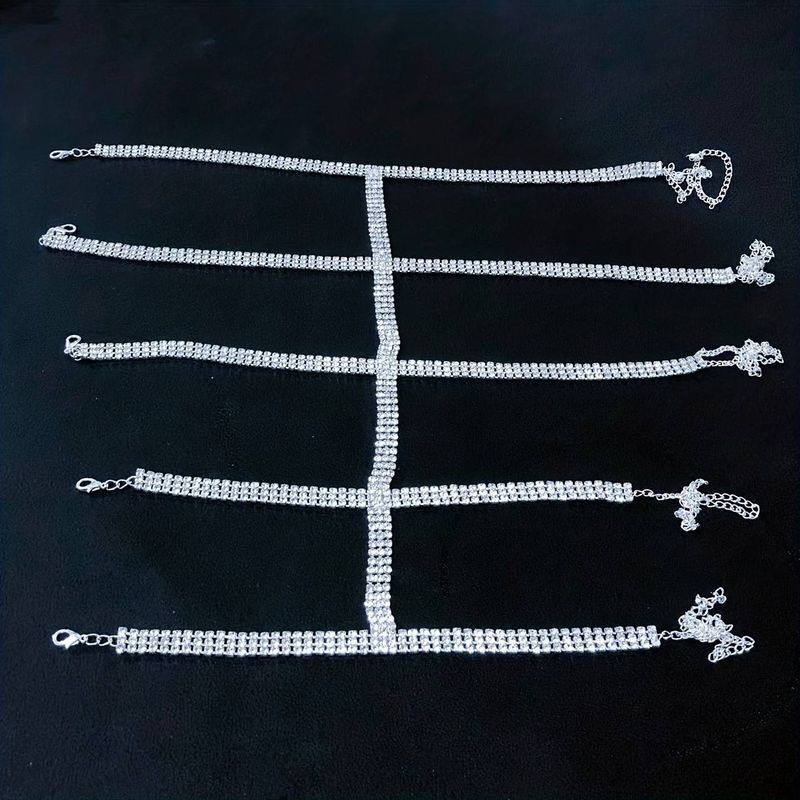 Fashion Nightclub Personality Rhinestones Full Diamond Inlaid Diamond Multi Layer Leg Chain Leg Decoration Sexy For Night Out Party Wedding_voghion.com
