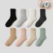 Wintersocken aus Kaninchenwolle für Damen, dicke und samtige, warme Schlafhandtuchsocken, Frotteesocken für Herren, einfarbige Schneesocken_voghion.com