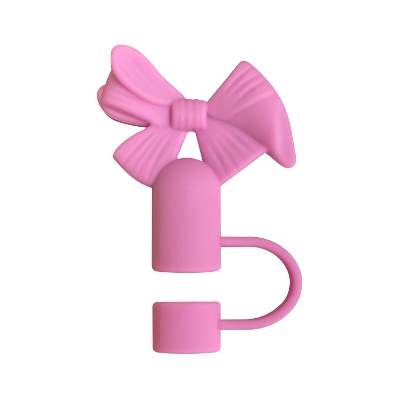 10mm Silicone Straw Covers With Bow – Dust-Proof Caps For Cups & Tumblers (Set Of 2, 9 Colors)_voghion.com