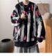 American Mohair Trendy Brand Boys Sweater Fashionable Winter Tie-dye New Sweater Jacket Lazy Loose Knitted Sweater_voghion.com