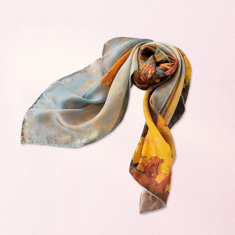 Confezione regalo per mamma suocera, sciarpa 100% gelso, scialle da donna in seta, sciarpa quadrata primavera e autunno 2024_voghion.com