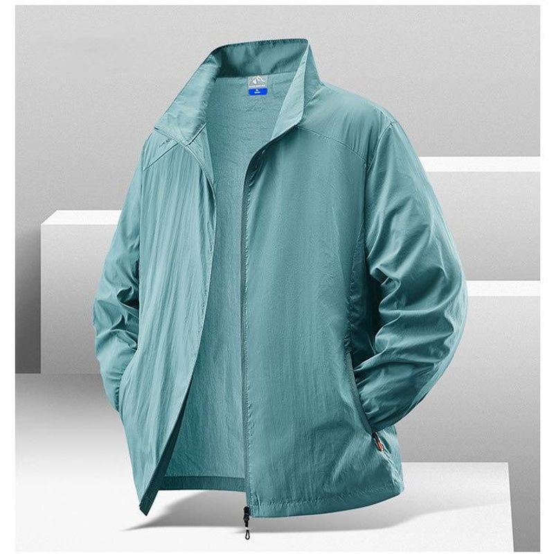 Men's Clothing New Sun Protection Clothing Men's Summer Thin Stand Up Collar Jacket Breathable Outdoor New Men's Sun Protection Clothing_voghion.com