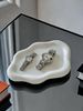 1pc White Cloud Shape Ceramic Jewelry Jewelry Storage Tray Is Suitable For Desktop Shelf Storage Key Induction Plate_voghion.com
