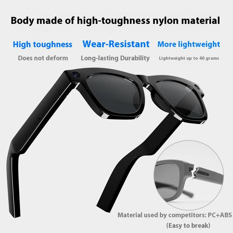 800W AI Smart Bluetooth Glasses With Camera, Video Recording, Voice Memo, Music & Calls - 32GB Memory, Compatible With All Devices_voghion.com
