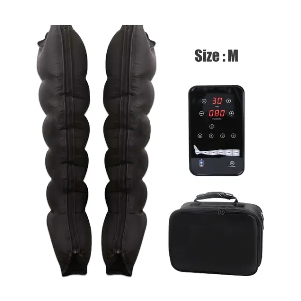 Ηλεκτρικές μπότες μασάζ ποδιών για ανακούφιση από τον μυϊκό πόνο αθλητών, μασάζ ποδιών με συμπίεση αέρα, γόνατο_voghion.com