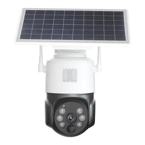 Solar Wireless Security Camera - 360° Panoramic View With AI Motion Detection (No Blind Spots Night Vision Mobile Remote Viewing IP66 Weatherproof)_voghion.com