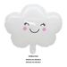 Palloncini in foil Smiley Cloud - Decorazioni galleggianti per feste di compleanno, Natale e festività, 48x46 cm, set da 5 (mix multicolore)_voghion.com