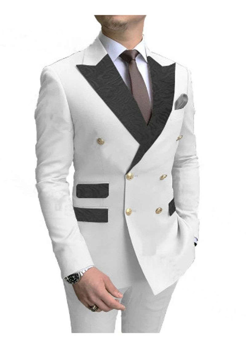 Herren-Business-Casual-Anzug, dreiteilig, Bräutigam, Trauzeuge, Hochzeitsbankett-Anzug_voghion.com