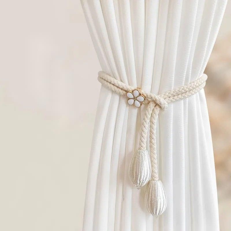 Hot-Selling Modern Simple Adjustable Tiebacks Hanging Sheer Curtain Drawstring Storage Buckle Fixed Binding Rope 2p-set_voghion.com