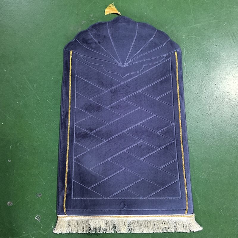 Tapete de oração islâmico para adoração muçulmana, tapete para sala de estar, tapete de oração de flanela grossa, tapete grosso com relevo de concha_voghion.com