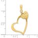 14K Polished And D/C Open And Puffed 3D Heart Pendant_voghion.com