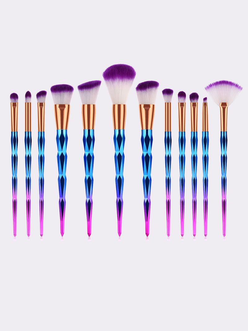12 pcs multi-color makeup brush set_voghion.com