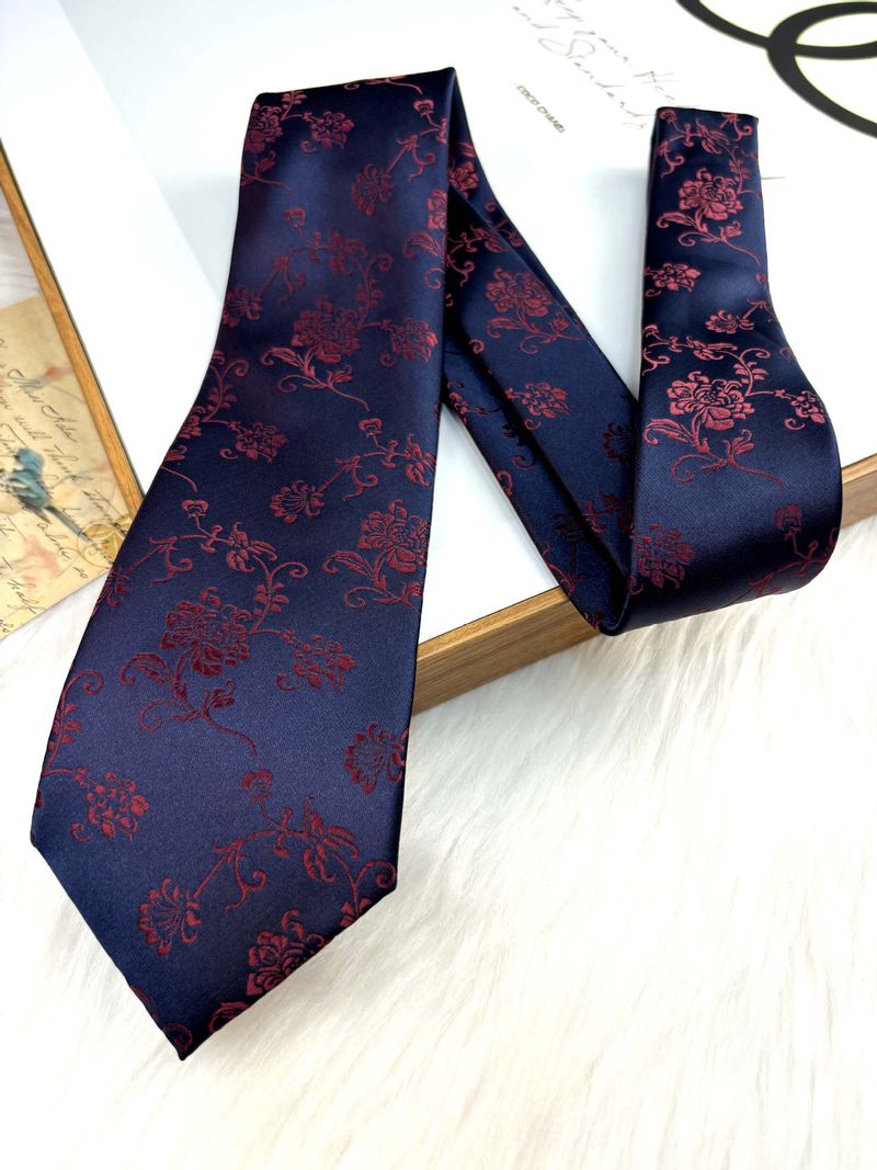 Simple And Elegant Y2K Men's Tie Retro 8CM Casual Striped Plaid Business Professional Formal Korean Style Groom_voghion.com