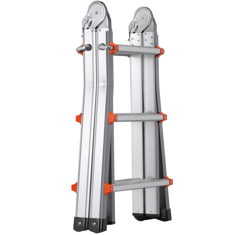 VEVOR Telescoping Ladder A Frame 9.5 FT Extension Multi-Function For Homework_voghion.com