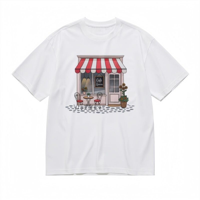 Women's Slightly Stretchy Classic Red Cushion Iron Chair Outdoor Scene T-Shirt_voghion.com