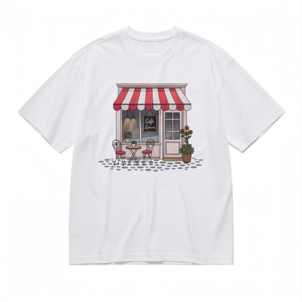 Women's Slightly Stretchy Classic Red Cushion Iron Chair Outdoor Scene T-Shirt_voghion.com