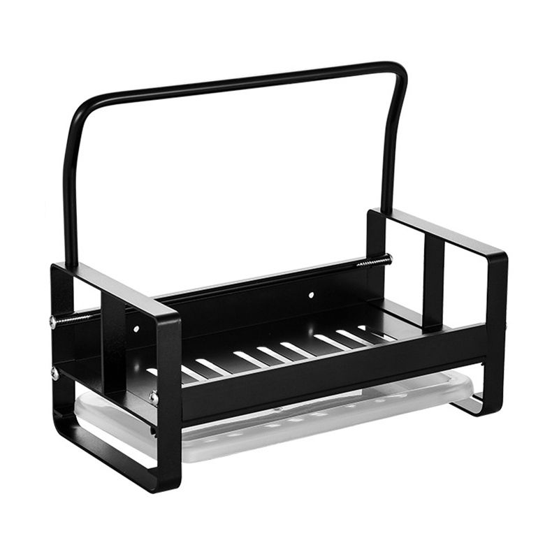 Praktiline suure käsnahoidjaga köögivalamute riiuli alus Puhastusharja Seep Organiseerija hoiurest koos äravoolualusega_voghion.com