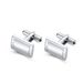 Elegante französische Manschettenknöpfe aus Edelstahl für Herren mit geometrischem Design – minimalistische und raffinierte Accessoires für Business und formelle Anlässe_voghion.com