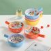 Ceramic Bowl With Handle - Cute Cartoon Design For Fruits Salad & Noodles Oven Safe_voghion.com