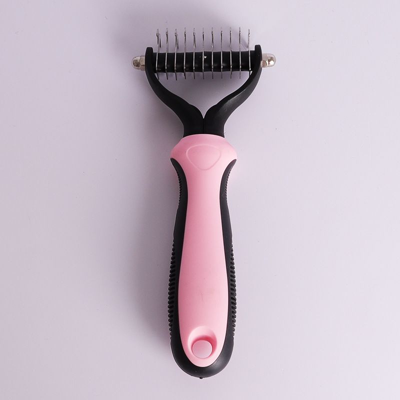 Pet Hair Removal Thinning Brush Double-Sided Detangling Grooming Shaving Cat Dog Comb_voghion.com