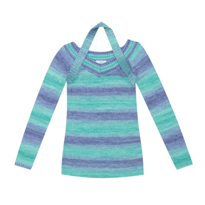 MIUSION Moda Design personalizzato Autunno Nuovo maglione a collo appeso_voghion.com