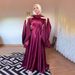 Women's Clothing Large Swing Sleeve Waist Slimming Solid Color Long Sleeve Design Dress_voghion.com